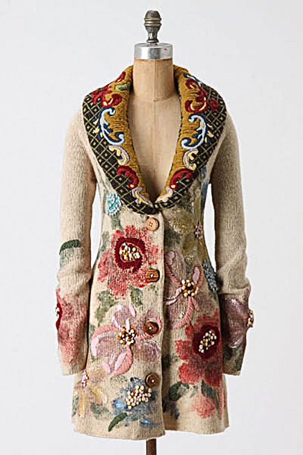 Охота за красотой: пальто с декоративной вышивкой и интересными вариантами отделки, фото № 48