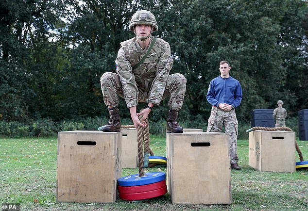 Soldiers demonstrate the vehicle casualty extraction stage