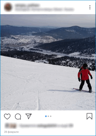 Снимок на фоне гор Instagram