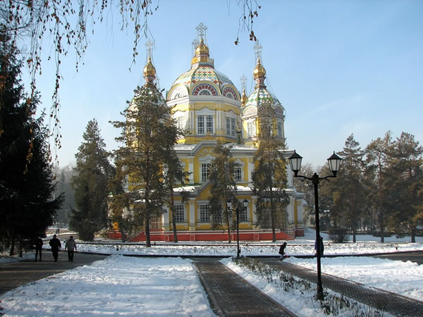 Zenkov Cathedral in Almaty, Kazakhstan